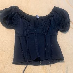 Bebe size 0 black corset top